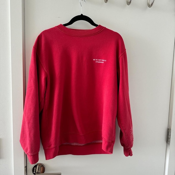 VIRAL We're Not Really Strangers Conversation Cheat Codes Crewneck Sweater (red) - Picture 4 of 4